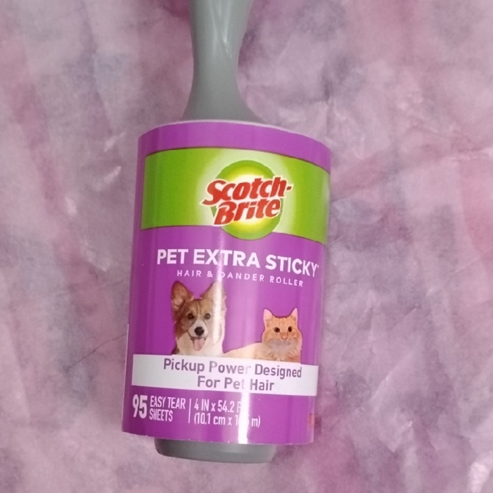 Scotch Brite 95 Sheet Pet Hair Roller New! Extra Sticky Jumbo Size Nwot